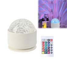 2-Scene Ocean Wave & 3D Water Ripple Projector, 16-Color Galaxy Ceiling Lamp, Rechargeable, Remote Control, Compatible with Bedroom Mood Lighting