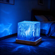 Aurora Borealis Night Light Projector, 16 Colors, Rechargeable/Plug-In, Compatible with Galaxy Mood Lighting