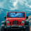 Foldable Blue Dolphin Windshield Sunshade for Jeep Wrangler 3