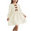 Mädchenkleid, einfarbig, langärmelig, Rundhalsausschnitt 1
