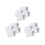 12 Pieces Blind Brackets 2 Inch Low Profile Box Mounting Bracket for Headrail (White) 3