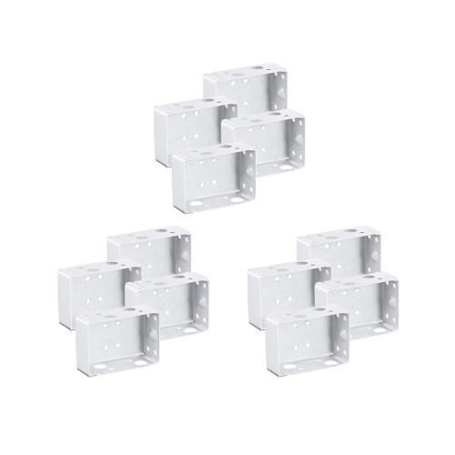 12 Pieces Blind Brackets 2 Inch Low Profile Box Mounting Bracket for Headrail (White) 2
