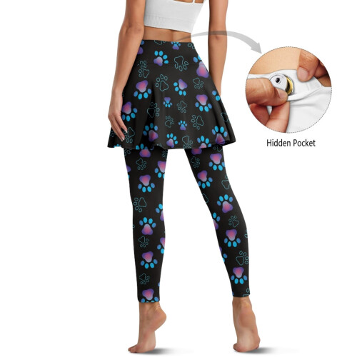 Paws skort leggings blue violet gradient XXL 2