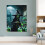 Vintage Halloween Witch Canvas Wall Art Framed 6