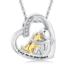 Personalized Pet Urn Necklace for Dog Ashes Cremation Pet Memorial Customized Text Ashes Urn Pendant Keepsake Funeral Jewelry