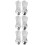 3Pièces Chaussures Danse Ballet Argent Cuir PU Stretch 3