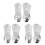 3Pièces Chaussures Danse Ballet Argent Cuir PU Stretch 4