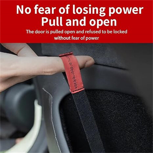 Emergency Pull Rope for Rear Door - Mechanical Unlocking System for Quick Access to Emergency Handle 1