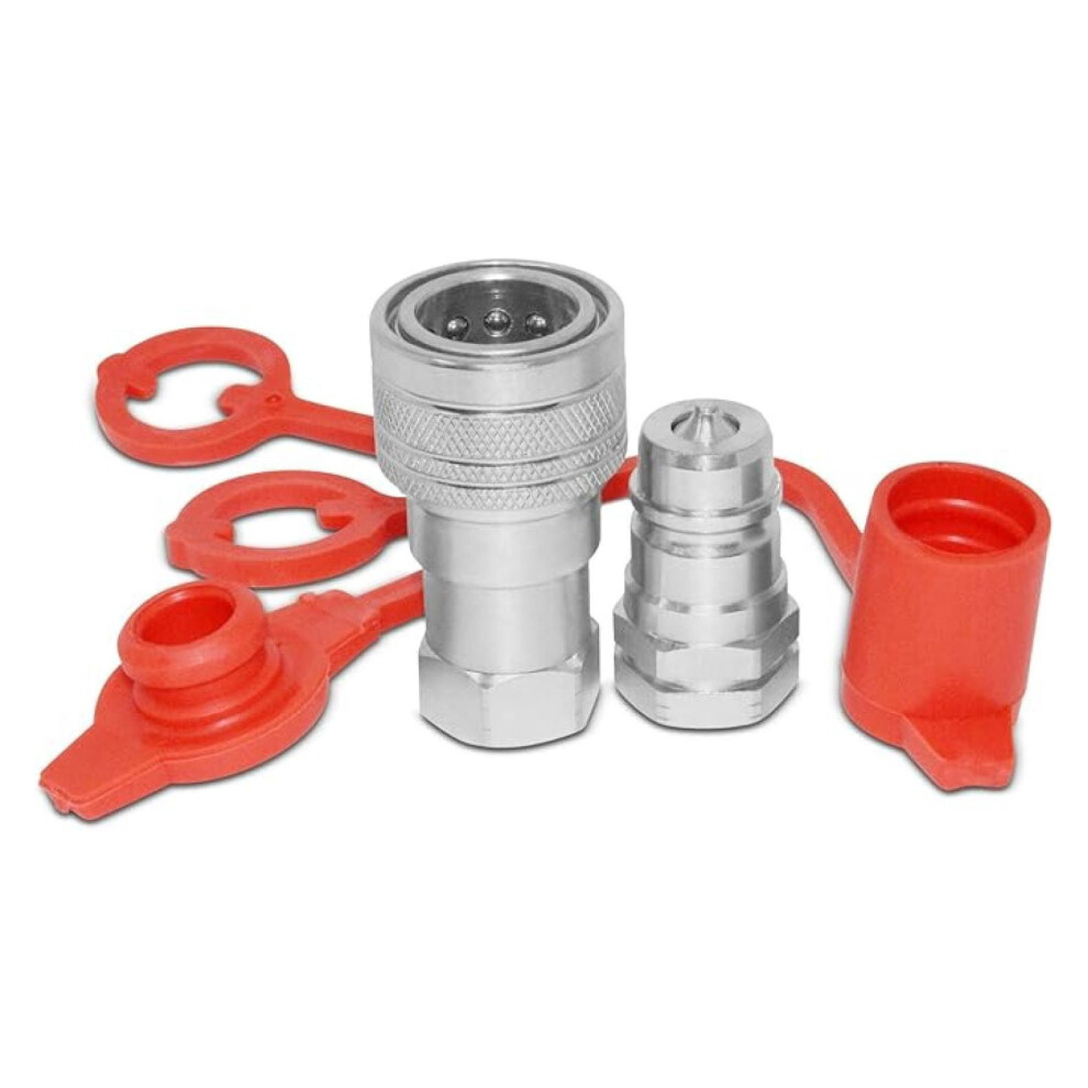 3/8Â Ag Iso 5675 Hydraulic Quick Connect Style Coupler Set, 3/8Â Npt Thread 9422877518678