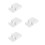 4Pcs Ps Material Waterproof Wall Socket Cover White Home Use 5