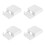 4Pcs Ps Material Waterproof Wall Socket Cover White Home Use 7