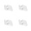 4Pcs Ps Material Waterproof Wall Socket Cover White Home Use 8