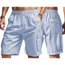 Men's Baggy Tactical Shorts – Light Blue, M, Casual & Fishing, Compatible with Outdoor Activities