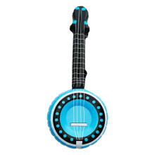 Inflatable Banjo Decoration - 1PCS Inflatable Rock Star Ballons Party Decor Inflatable Banjo Musical Instrument Party Prop 65CM (Blue)