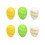 Easter Eggs Assorted Colors 6 Pcs 1