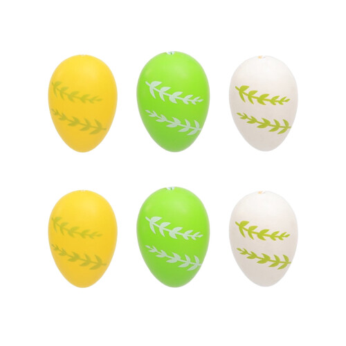 Easter Eggs Assorted Colors 6 Pcs