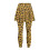 Leopard Print Skort Leggings Yellow Black XXL 4