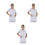3Pièces Blanches Médecin Infirmier Protection Et 3
