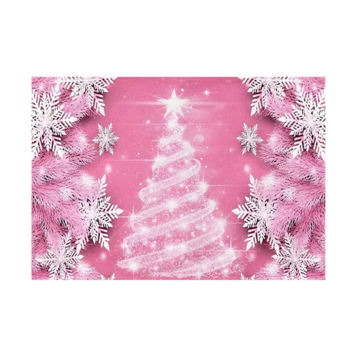 Pink Placemats Holiday Decor 4-Pack 17.7x11.8 in 2