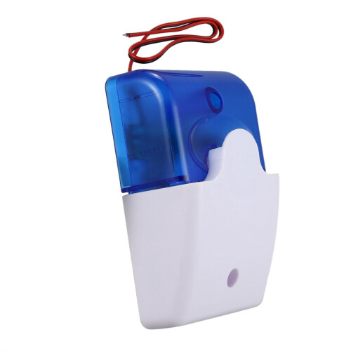 Mini Wired Strobe Siren 12V DC 115dB Blue Flashing Light 2