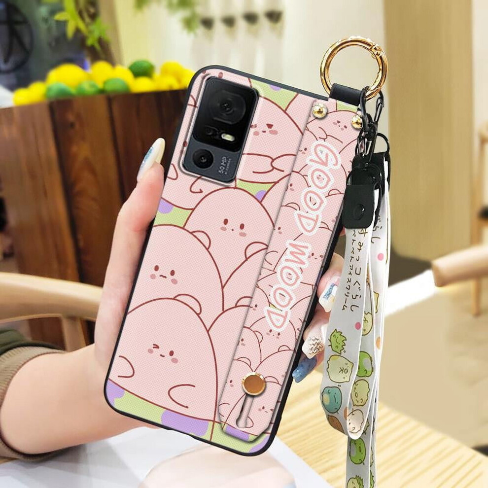 Phone Case Compatible With Tcl 40XL/40T/T608d/Lively Jitterbug Smart4 Â Waterproof, Shockproof, Kickstand, Ring, Wristband, Silicone 9399596729275