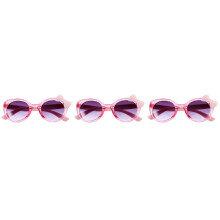 3Paare Stylische Kinderparty Sonnenbrillen Pink Kunststoff Deko