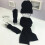 Conjunto de gorro e cachecol de inverno em tricô macio, 2 peças 4