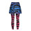 Zebraprintet yoganederdel med leggings til kvinder – 5