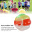 Inflatable Bumping Ball 90x75cm Red Yellow Green 3