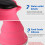 Foldable Kettle 1500ml 23x16.5x16cm RoseRed 6