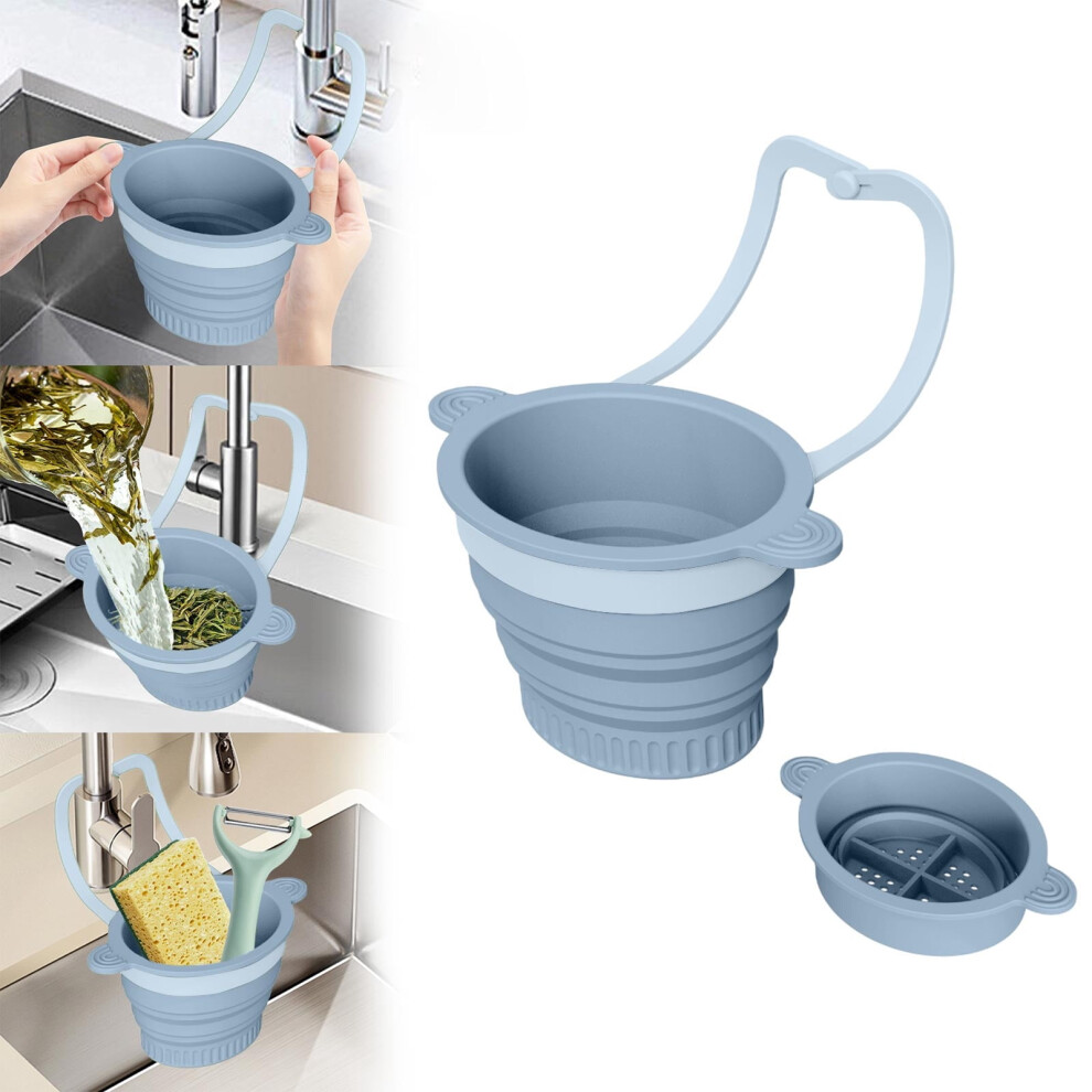 Collapsible Silicone Sink Strainer Basket Â Hanging Drain Basket For Kitchen, Expandable Colander With Handle, Multi-Functional Organizer 9085618479746