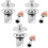 3Pcs Silver Basin Drain Filter Copper Sink Stopper for Kitchen Use 4