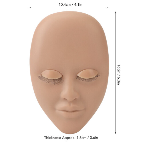 Lash Mannequin Head with 3 Replaceable Eyelids, Light Brown 1