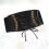 Women's Elastic Waist Belt Black PU Leather 1 Pack 1
