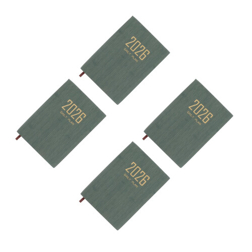 4Pièces Agenda A5 Olive Vert PU Épais Planner Journal 2