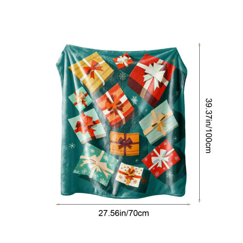 Christmas Print Flannel Blanket Full Size 75x100cm 2