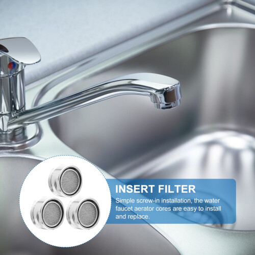 Copper Faucet Aerator Insert Filter for Water Saving and Splash Prevention 3Pcs 1