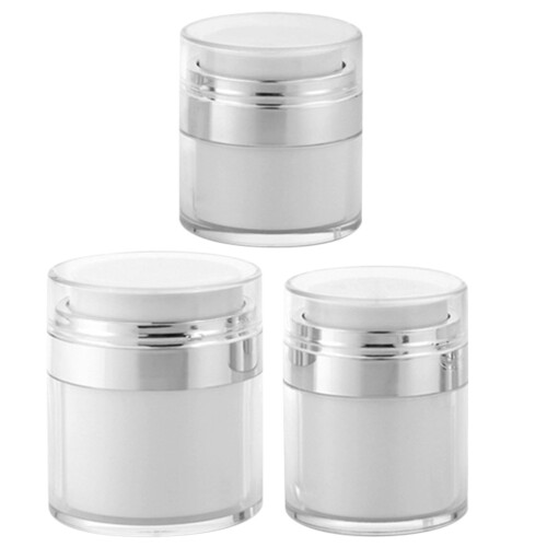12Pcs Multi-Function White Cream Storage Bottles Portable Airless Jars 1