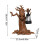 Solar Halloween Tree Lantern with Glowing Faces 3