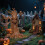 Solar Halloween Tree Lantern with Glowing Faces 4