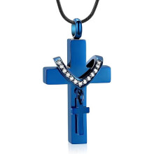 Cremation Cross Necklace for Ashes, Cross Urns Locket Pendant Ashes Holder Stainless Steel Memorial Ashes Jewelry