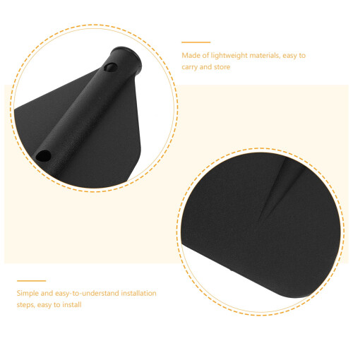 1Set Portable and Durable Adjustable Kayak Paddle with Easy Installation Black Plastic 2