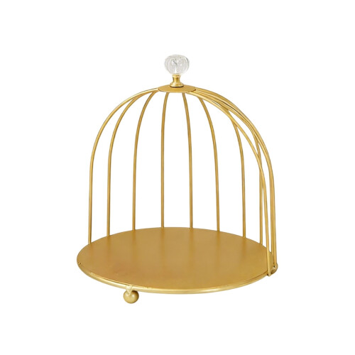 Karymi Wrought Iron Dessert Stand Gold Single-Tier 1
