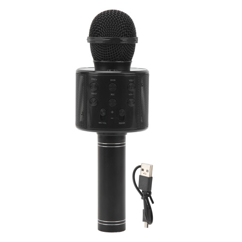 3-in-1 Wireless Karaoke Mic Speaker 800mAh Black 2
