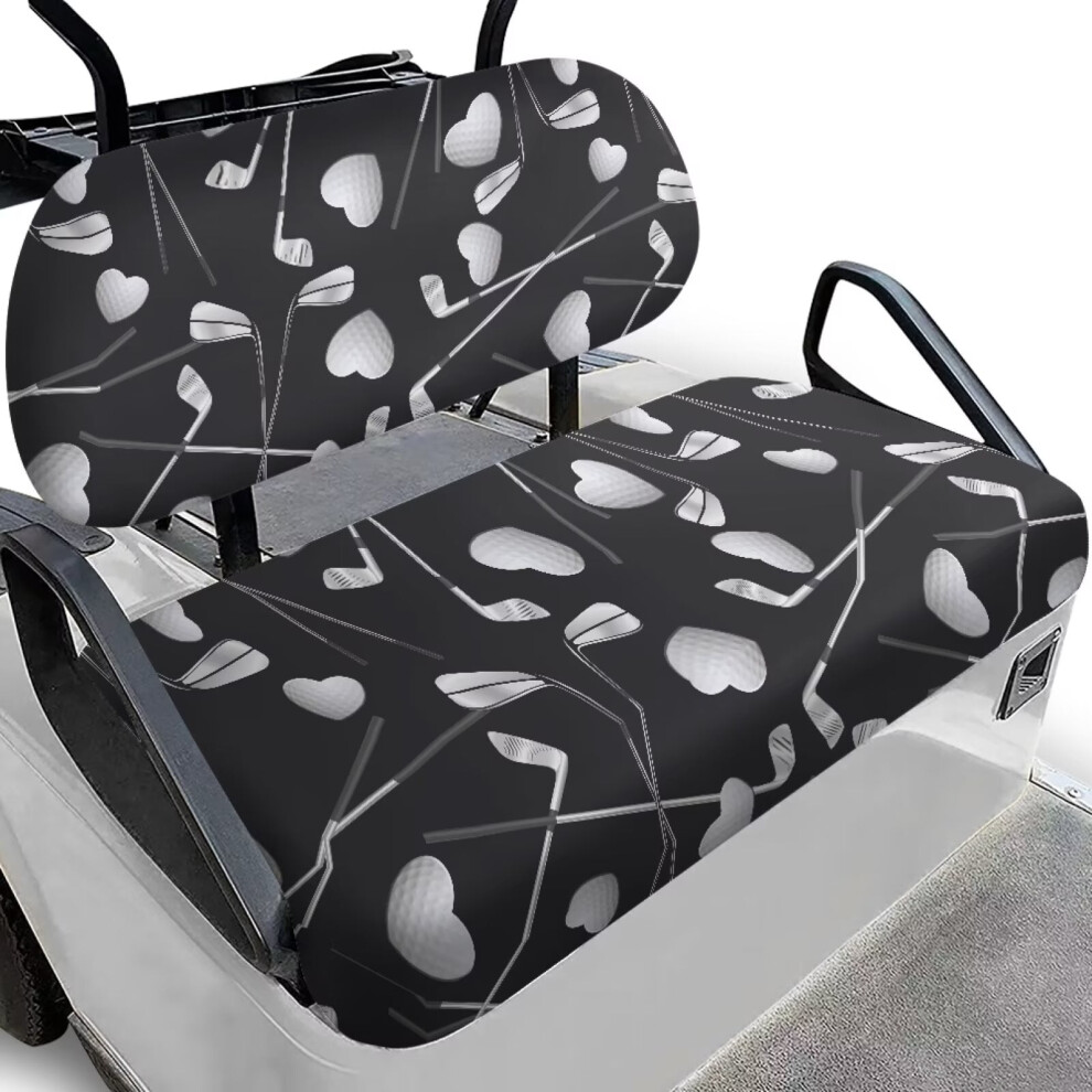 Funny Elastic Golf Cart Seat Covers, Heat-Resistant, Compatible With Ezgo Txt/Rxv & Club Car Ds/Ds 9399596240077