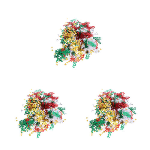 3Pièces Confettis Variés Pour De Noël Nouvel An