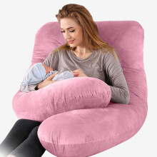 DAMAI U-Shaped Pregnancy Pillow Cover, 51x27", Removable Cotton Cover – Compatible with DAMAI Pregnancy Pillows