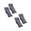 4Pcs Durable Black Controller Cover Waterproof for Electric Wheelchair 6