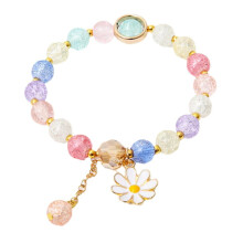 Colorful Daisy Flower Beaded Bracelet for Women, Suitable for Gift - Giving Occasions