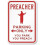 Μεταλλική πινακίδα προειδοποίησης Preacher Parking Only 12x16 1